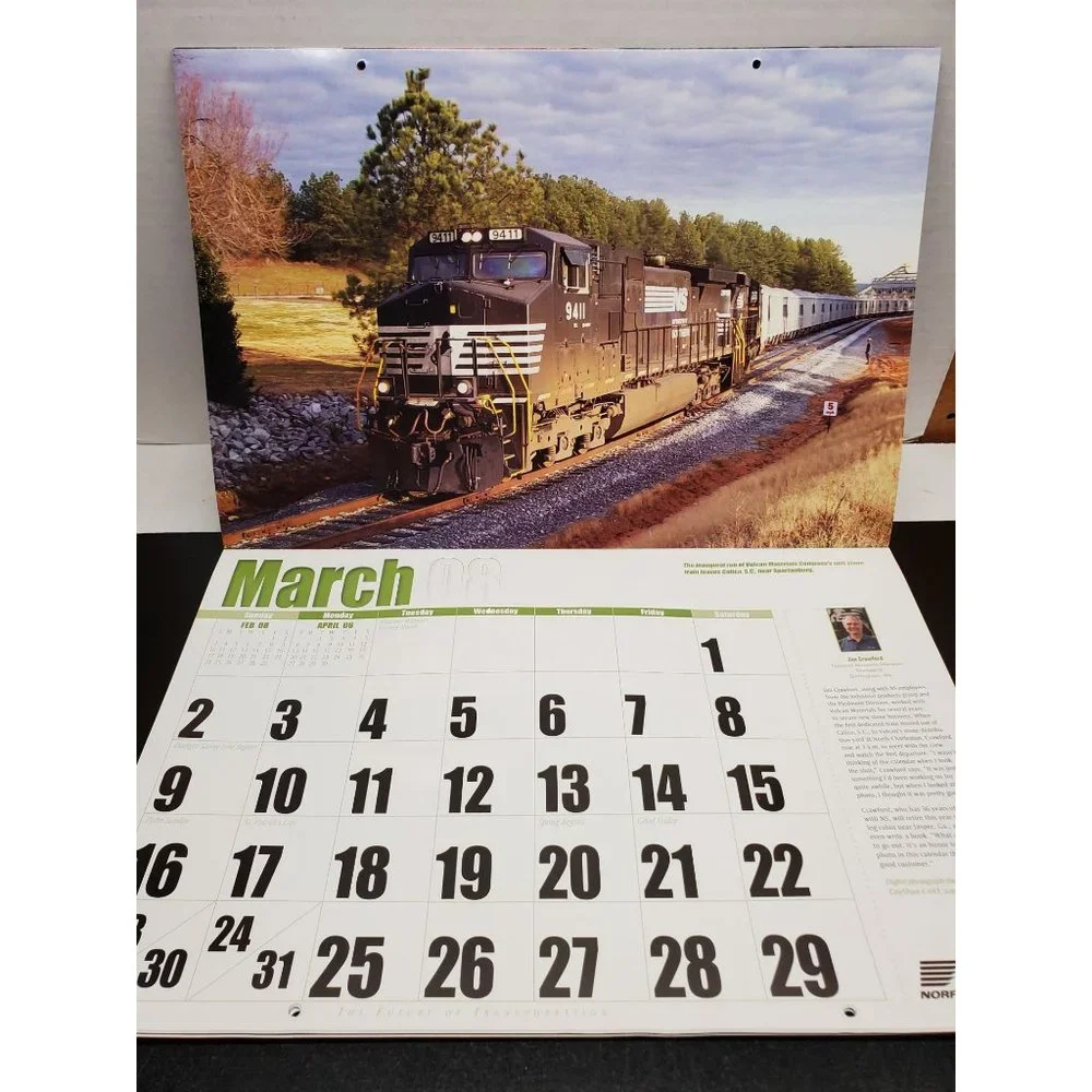 2008‎ Norfolk Southern Railroad Calendar - Oversize
